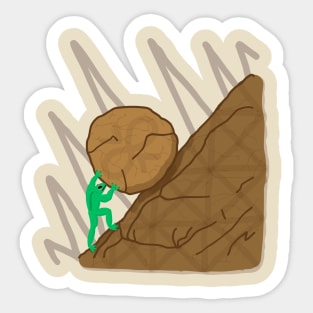 Sisyphus Frog Sticker